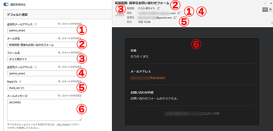 Contact Form by WPForms通知（自動返信）各種説明